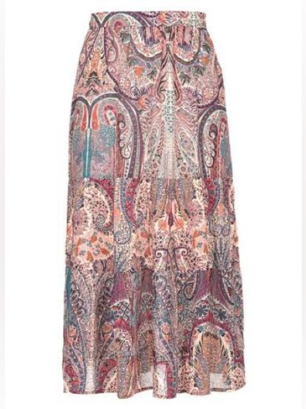 ba&sh Lady Skirt - Paisley Print Tiered Maxi Skirt